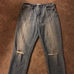 LOFT High Waist Boyfriend Jeans